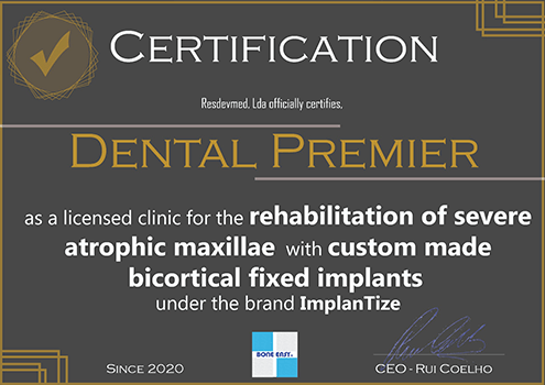Dental Premier is a ImplanTize Licensed Clinic for the rehabilitation of severe atrophic maxillae with custom made bicortical fixed implants